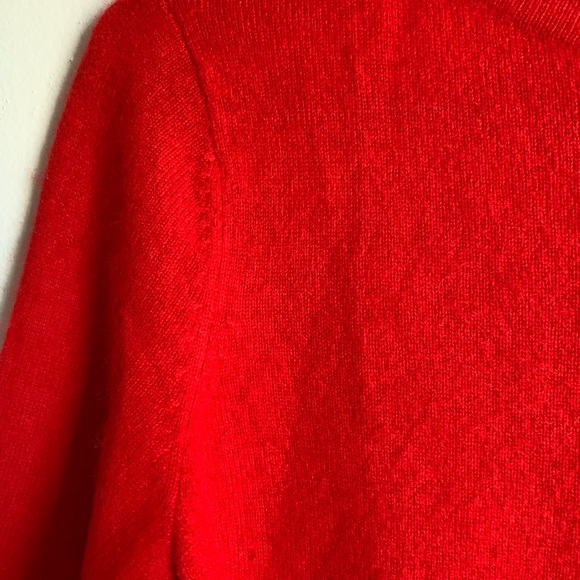 SALE🔥 Talbots Red 100% Pure Cashmere Pullover Sweater 3/4 Sleeves Women’s Small - Picture 4 of 8